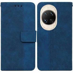 For Huawei nova 14 Ultra Geometric Embossed Leather Phone Case(Blue)