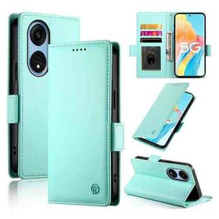 For OPPO A1 Pro / Reno8 T 5G Side Buckle Magnetic Frosted Leather Phone Case(Mint Green)