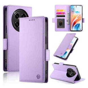 For OPPO A2 Pro / A3 Pro Side Buckle Magnetic Frosted Leather Phone Case(Purple)