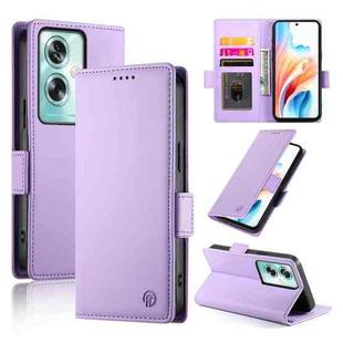 For OPPO A79 5G Side Buckle Magnetic Frosted Leather Phone Case(Purple)