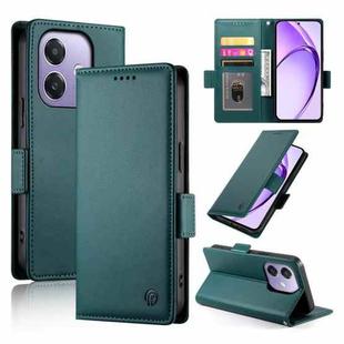 For OPPO A3 4G / 5G / A3X 4G / 5G India Side Buckle Magnetic Frosted Leather Phone Case(Dark Green)