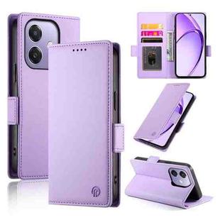 For OPPO A3 4G / 5G / A3X 4G / 5G India Side Buckle Magnetic Frosted Leather Phone Case(Purple)