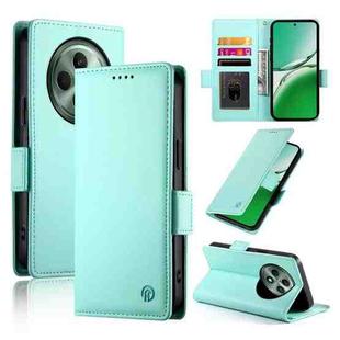 For OPPO Reno12 F 4G / 5G / F27 India Side Buckle Magnetic Frosted Leather Phone Case(Mint Green)