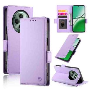 For OPPO Reno12 F 4G / 5G / F27 India Side Buckle Magnetic Frosted Leather Phone Case(Purple)