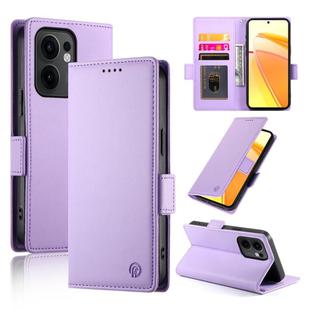For OPPO Reno13 F 4G / 5G Side Buckle Magnetic Frosted Leather Phone Case(Purple)