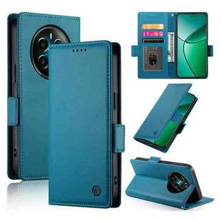 For Realme 12+ / Narzo 70 Pro Side Buckle Magnetic Frosted Leather Phone Case(Blue)