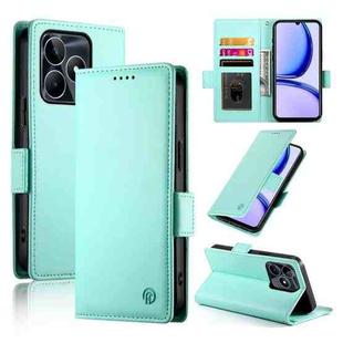 For Realme C53 4G / Narzo N53 4G Side Buckle Magnetic Frosted Leather Phone Case(Mint Green)