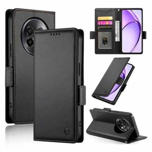 For Realme 13+ Side Buckle Magnetic Frosted Leather Phone Case(Black)