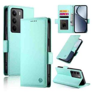 For Realme C75 / Realme 14x Side Buckle Magnetic Frosted Leather Phone Case(Mint Green)