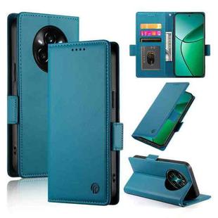 For Realme 14 Pro Side Buckle Magnetic Frosted Leather Phone Case(Blue)