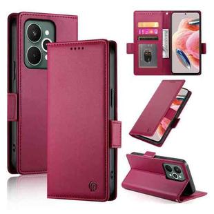 For Realme 15 5G / Realme 15 Pro 5G Side Buckle Magnetic Frosted Leather Phone Case(Wine Red)