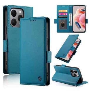 For Realme 15T 5G Side Buckle Magnetic Frosted Leather Phone Case(Blue)