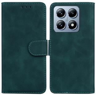 For Xiaomi 14T Skin Feel Pure Color Flip Leather Phone Case(Green)