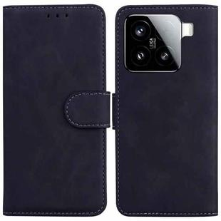 For Xiaomi 15 Skin Feel Pure Color Flip Leather Phone Case(Black)