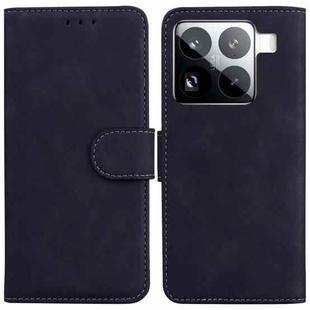 For Xiaomi 15 Pro Skin Feel Pure Color Flip Leather Phone Case(Black)