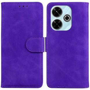 For Xiaomi Redmi 13 4G Skin Feel Pure Color Flip Leather Phone Case(Purple)