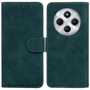 For Redmi 14C 4G Skin Feel Pure Color Flip Leather Phone Case(Green)