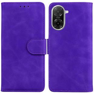 For Redmi A5 4G 173.3mm Skin Feel Pure Color Flip Leather Phone Case(Purple)