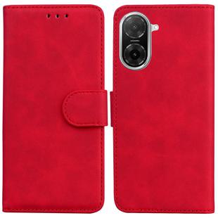 For Redmi A5 4G 173.3mm Skin Feel Pure Color Flip Leather Phone Case(Red)