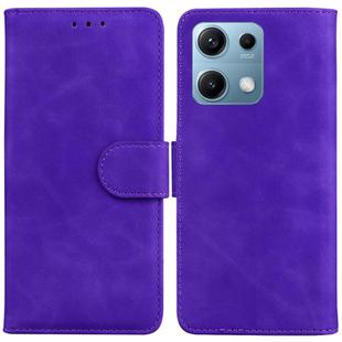 For Redmi Note 14S 4G Skin Feel Pure Color Flip Leather Phone Case(Purple)