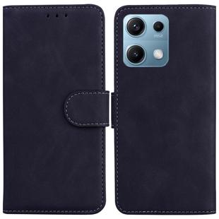 For Redmi Note 14S 4G Skin Feel Pure Color Flip Leather Phone Case(Black)