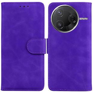 For Redmi K80 / K80 Pro / Xiaomi Poco F7 Pro Skin Feel Pure Color Flip Leather Phone Case(Purple)