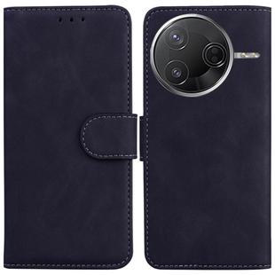 For Redmi K80 / K80 Pro / Xiaomi Poco F7 Pro Skin Feel Pure Color Flip Leather Phone Case(Black)