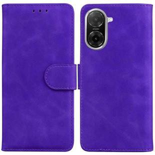 For Redmi A5 4G 171.7mm Skin Feel Pure Color Flip Leather Phone Case(Purple)