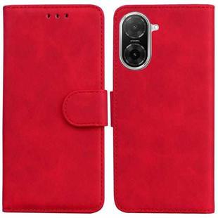 For Redmi A5 4G 171.7mm Skin Feel Pure Color Flip Leather Phone Case(Red)