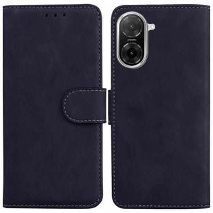 For Redmi A5 4G 171.7mm Skin Feel Pure Color Flip Leather Phone Case(Black)