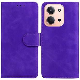 For Redmi 15C 4G 173.1mm / 15C 5G 173.1mm Skin Feel Pure Color Flip Leather Phone Case(Purple)
