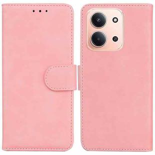 For Redmi 15C 4G 173.1mm / 15C 5G 173.1mm Skin Feel Pure Color Flip Leather Phone Case(Pink)