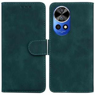 For Huawei nova 12 Ultra Skin Feel Pure Color Flip Leather Phone Case(Green)