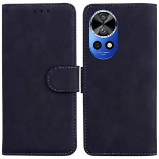 For Huawei nova 12 Ultra Skin Feel Pure Color Flip Leather Phone Case(Black)