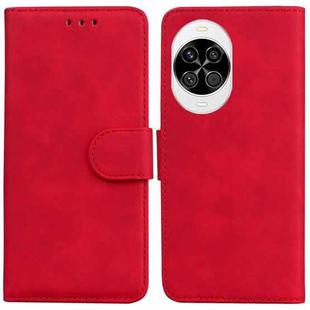For Huawei nova 14 Skin Feel Pure Color Flip Leather Phone Case(Red)
