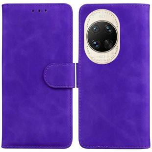For Huawei nova 14 Ultra Skin Feel Pure Color Flip Leather Phone Case(Purple)