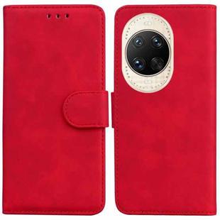 For Huawei nova 14 Ultra Skin Feel Pure Color Flip Leather Phone Case(Red)