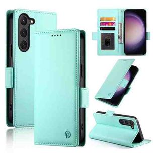 For Samsung Galaxy S23 5G Side Buckle Magnetic Frosted Leather Phone Case(Mint Green)