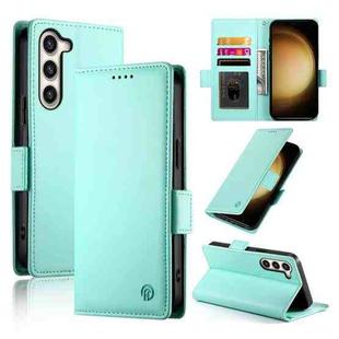 For Samsung Galaxy S23+ 5G Side Buckle Magnetic Frosted Leather Phone Case(Mint Green)