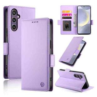 For Samsung Galaxy S25+ 5G Side Buckle Magnetic Frosted Leather Phone Case(Purple)