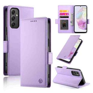 For Samsung Galaxy A35 5G Side Buckle Magnetic Frosted Leather Phone Case(Purple)