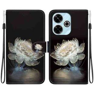 For Xiaomi Poco M6 4G Crystal Texture Colored Drawing Leather Phone Case(Crystal Peony)