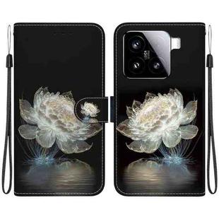 For Xiaomi 15 Crystal Texture Colored Drawing Leather Phone Case(Crystal Peony)