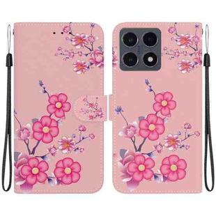 For Xiaomi 15T 5G Crystal Texture Colored Drawing Leather Phone Case(Cherry Blossoms)