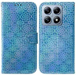 For Xiaomi 14T Colorful Magnetic Buckle Leather Phone Case(Blue)