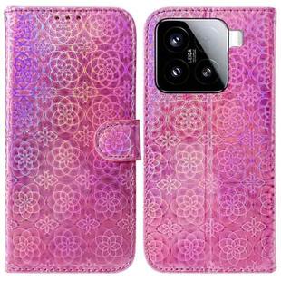 For Xiaomi 15 Colorful Magnetic Buckle Leather Phone Case(Pink)