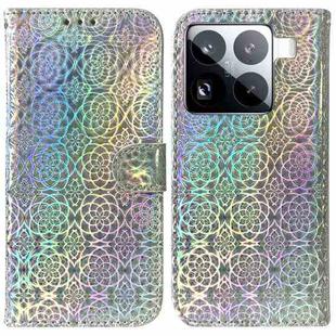 For Xiaomi 15 Pro Colorful Magnetic Buckle Leather Phone Case(Silver)
