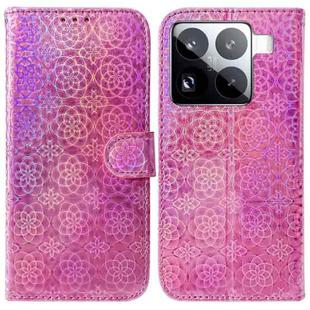 For Xiaomi 15 Pro Colorful Magnetic Buckle Leather Phone Case(Pink)