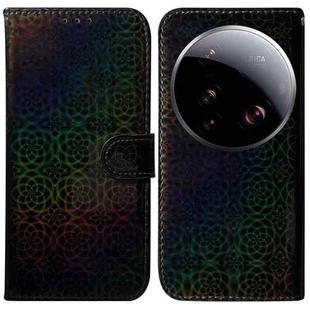 For Xiaomi 15 Ultra Colorful Magnetic Buckle Leather Phone Case(Black)
