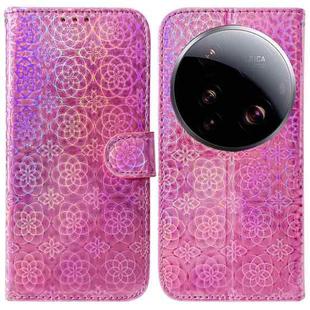 For Xiaomi 15 Ultra Colorful Magnetic Buckle Leather Phone Case(Pink)